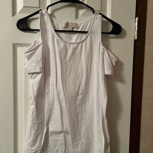 Michael Kors White Cold Shoulder Top